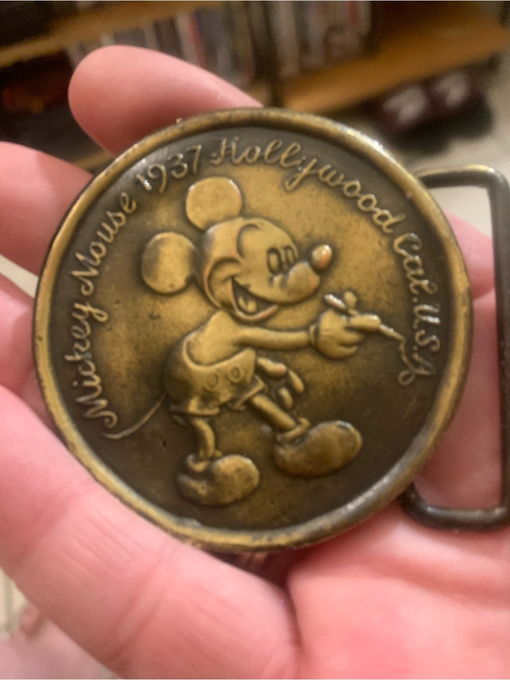 Disney Vintage Bronze-Tone Mickey Mouse Belt Buckle